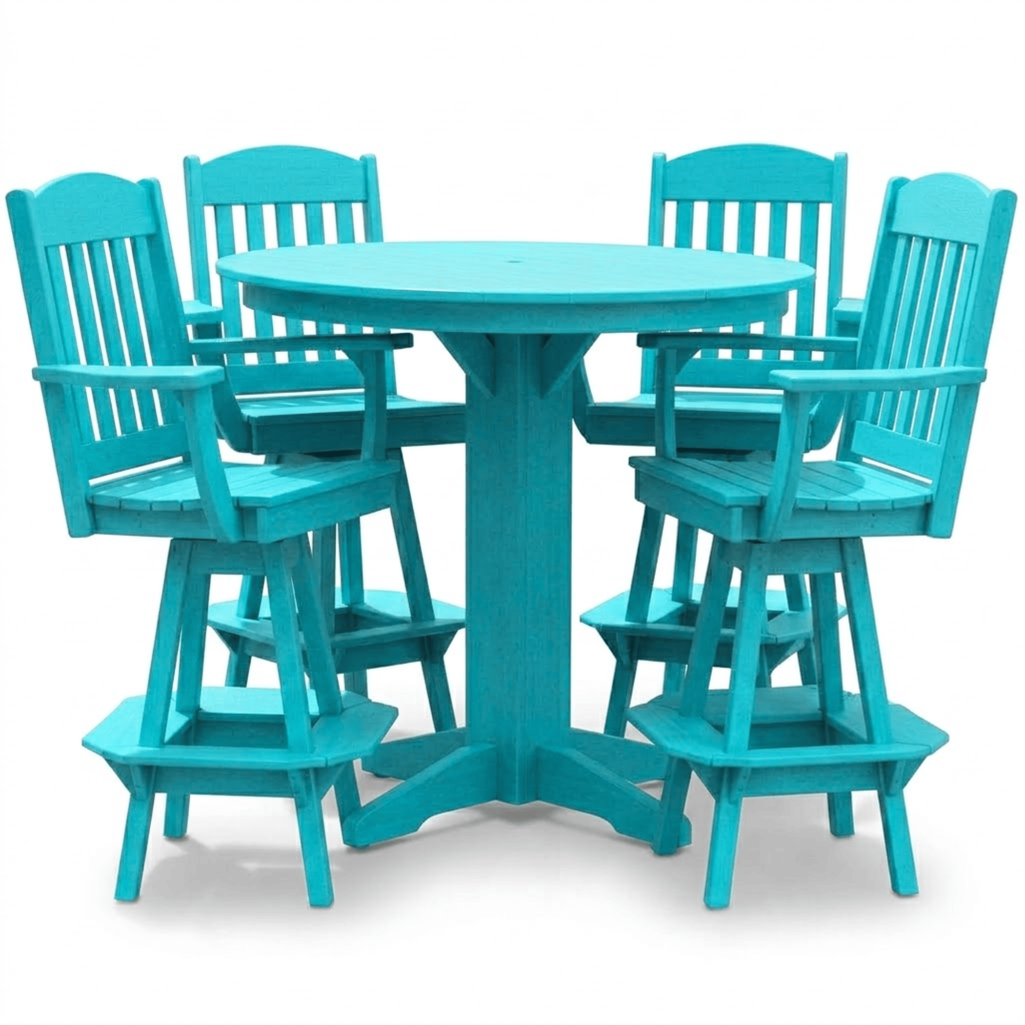 Keystone Amish Co. Classic 5-Piece Poly Round Bar-Height Dining Set