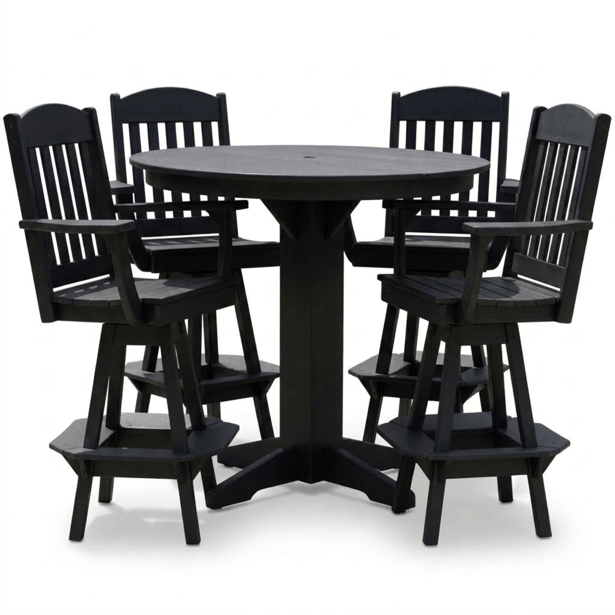 Keystone Amish Co. Classic 5-Piece Poly Round Bar-Height Dining Set