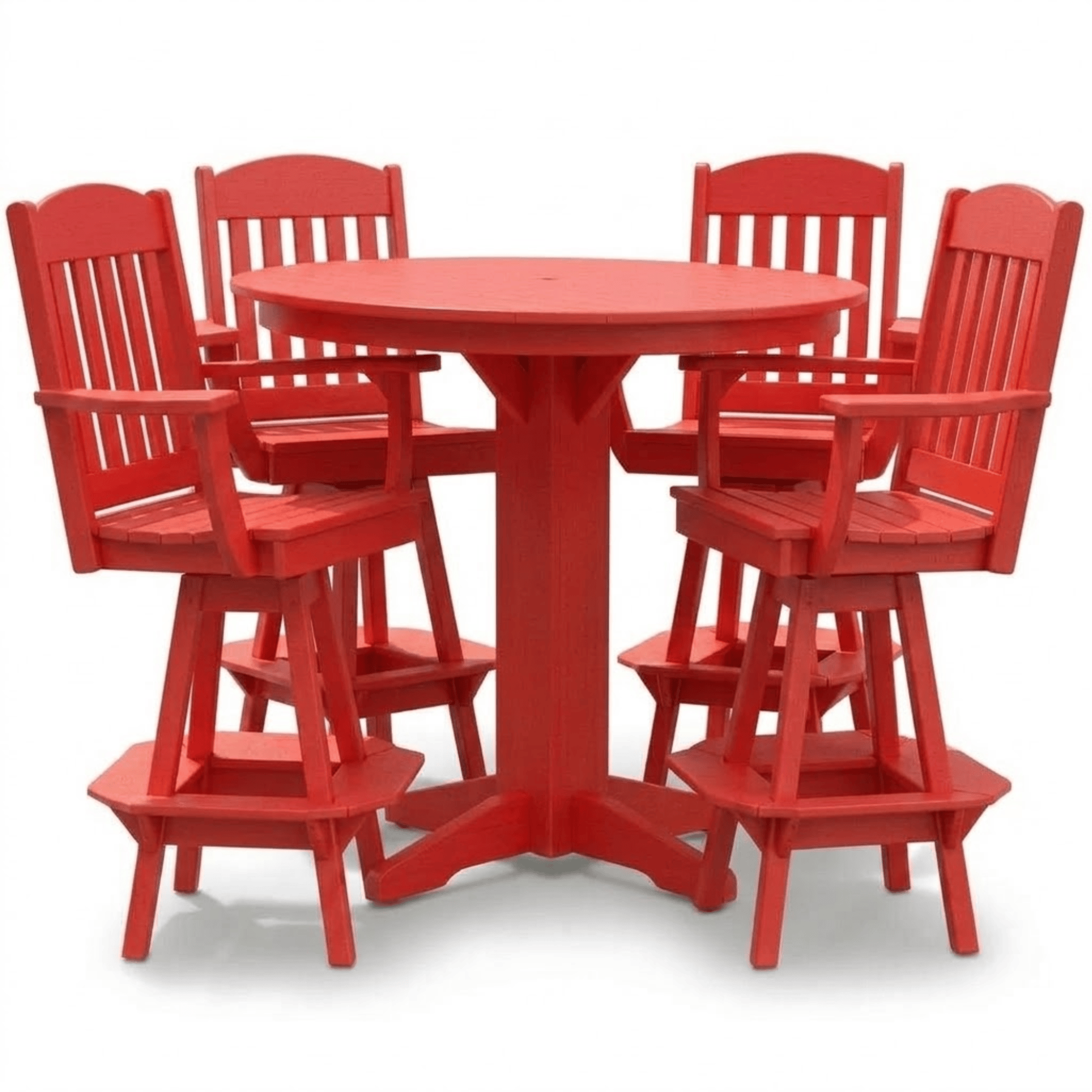 Keystone Amish Co. Classic 5-Piece Poly Round Bar-Height Dining Set