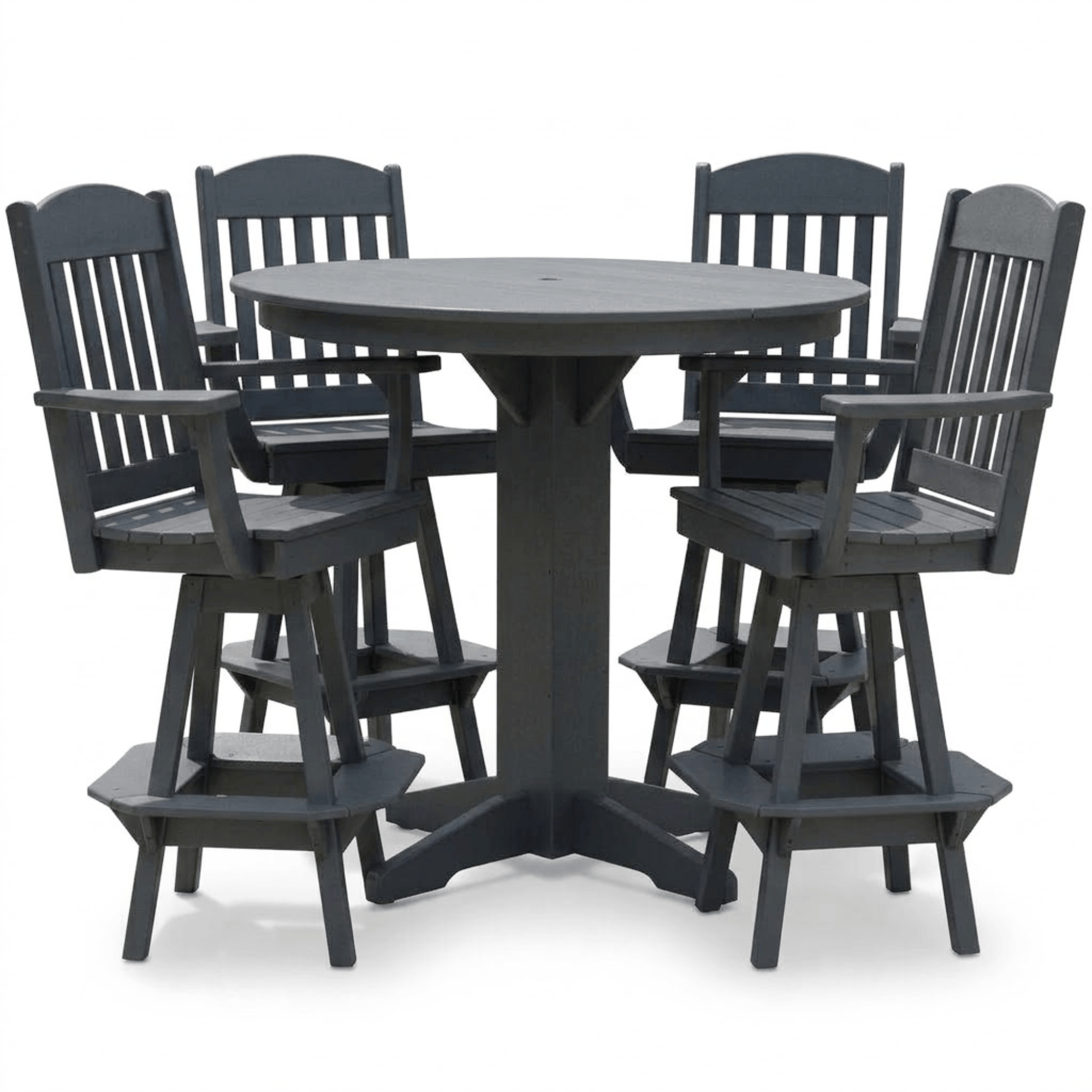 Keystone Amish Co. Classic 5-Piece Poly Round Bar-Height Dining Set