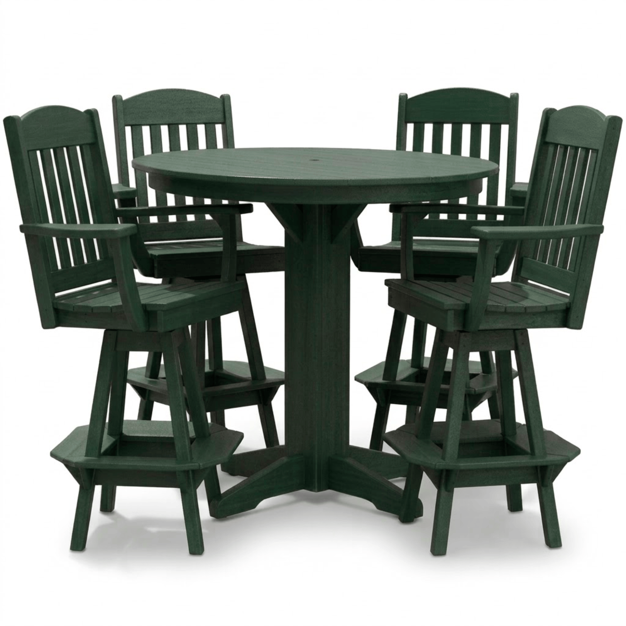 Keystone Amish Co. Classic 5-Piece Poly Round Bar-Height Dining Set