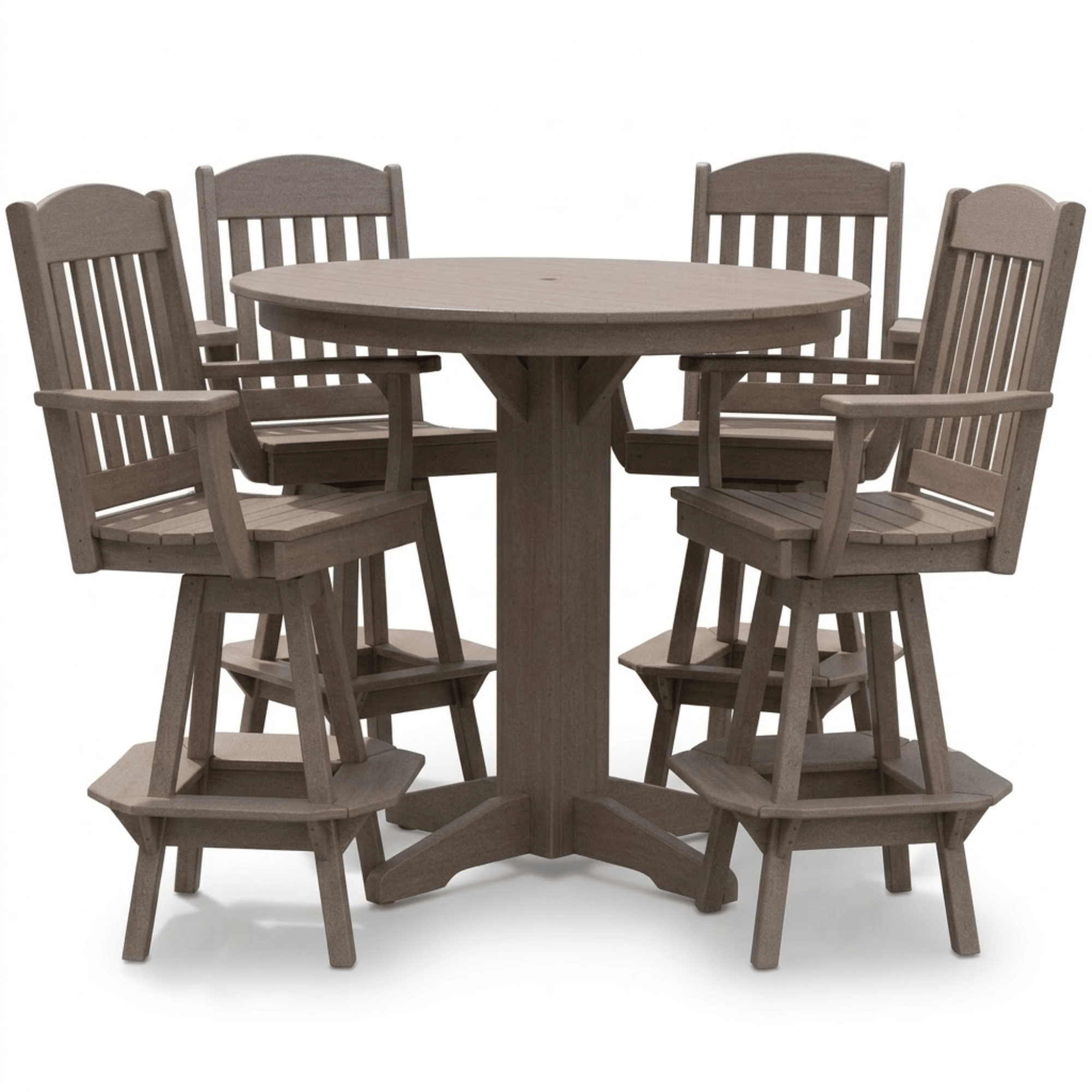Keystone Amish Co. Classic 5-Piece Poly Round Bar-Height Dining Set