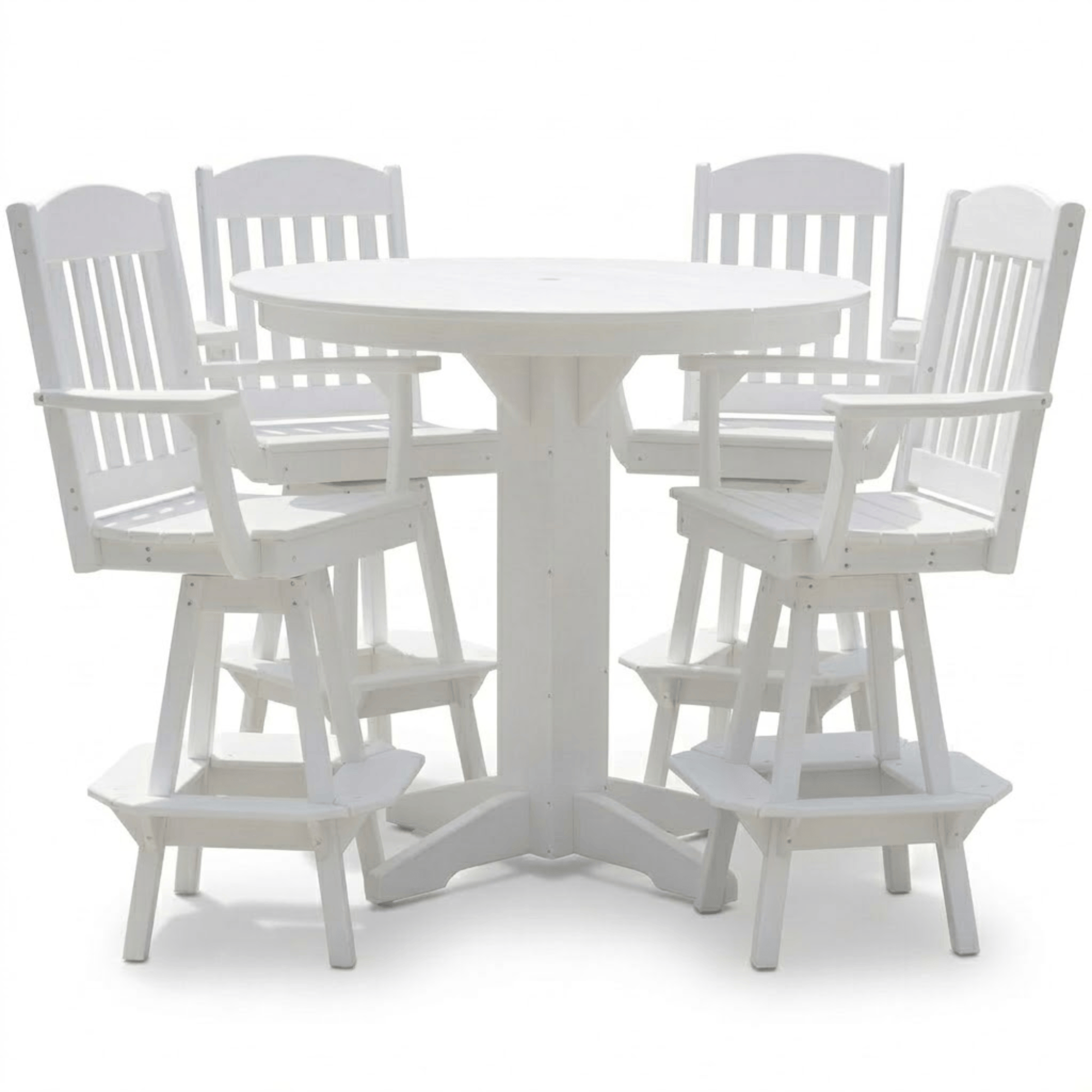 Keystone Amish Co. Classic 5-Piece Poly Round Bar-Height Dining Set