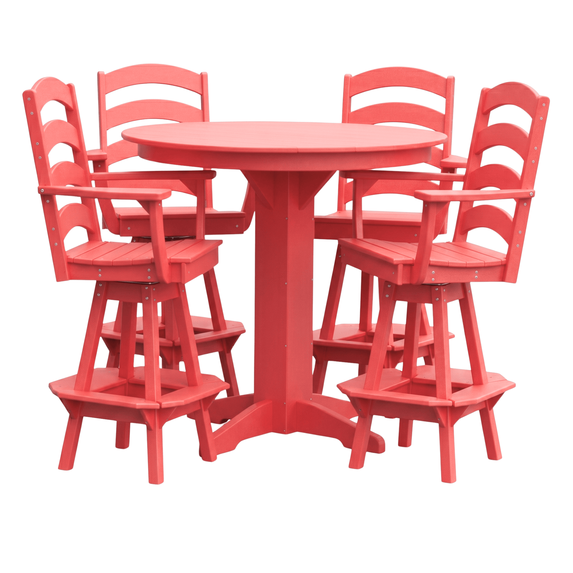 Keystone Amish Co. Poly Composite Josie 5-Piece Bar Dining Set with Round Table