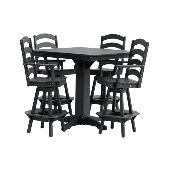 Keystone Amish Co. Josie 5-Piece Poly Outdoor Bar Dining Set