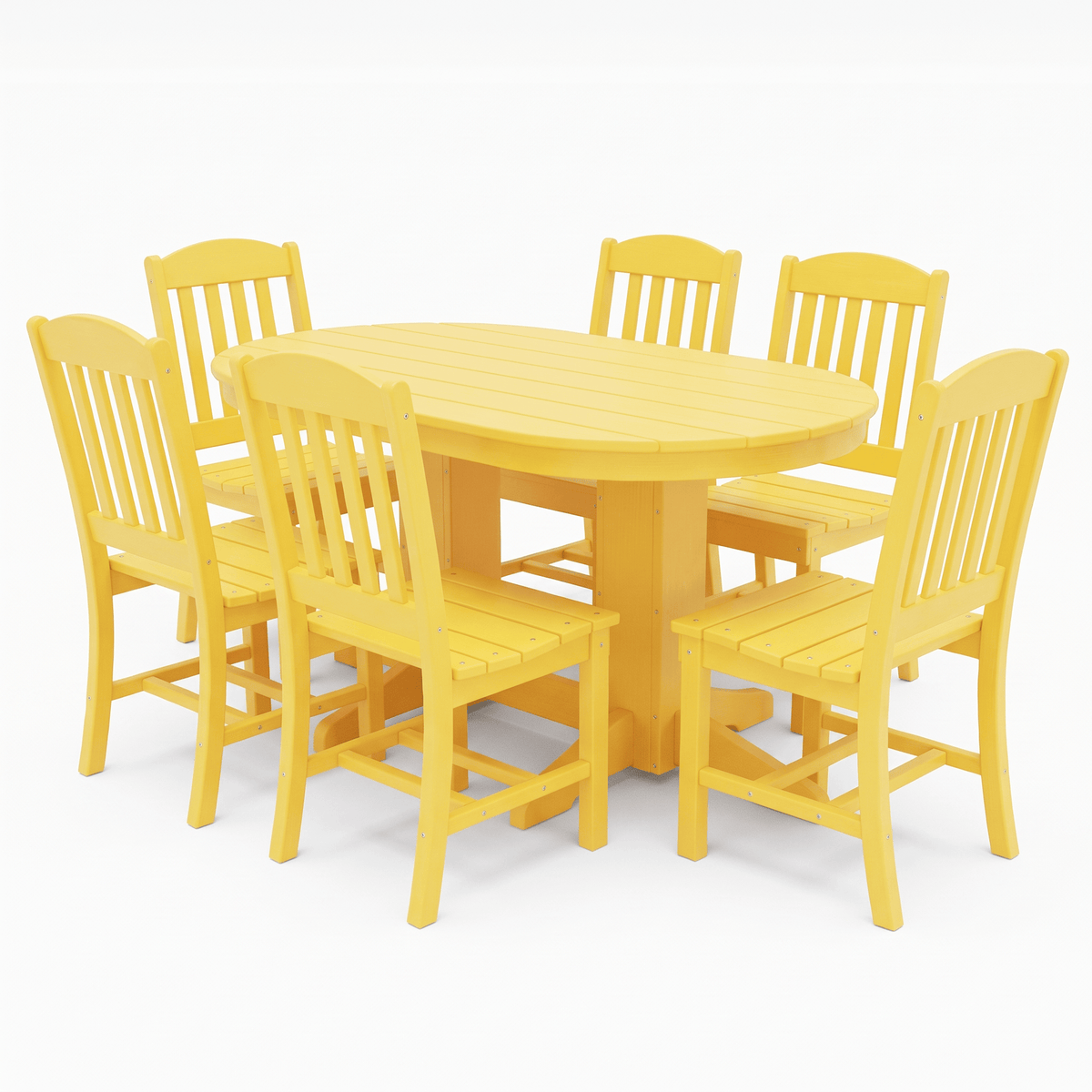 Keystone Amish Co. Classic 7-Piece Poly Lumber Oval Outdoor Dining Set