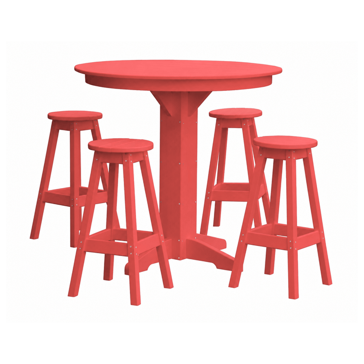 Keystone Amish Co. Poly Composite Sierra 5-Piece Bar Set with Round Table