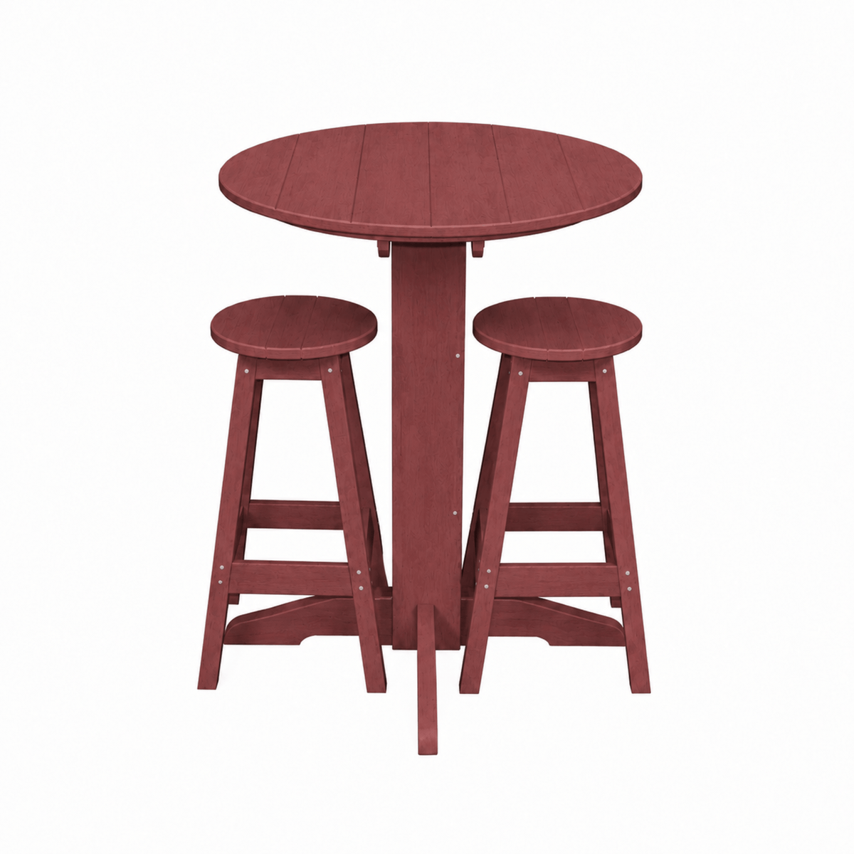 Keystone Amish Co. Sierra 2 Person Poly Round Bar Dining Set