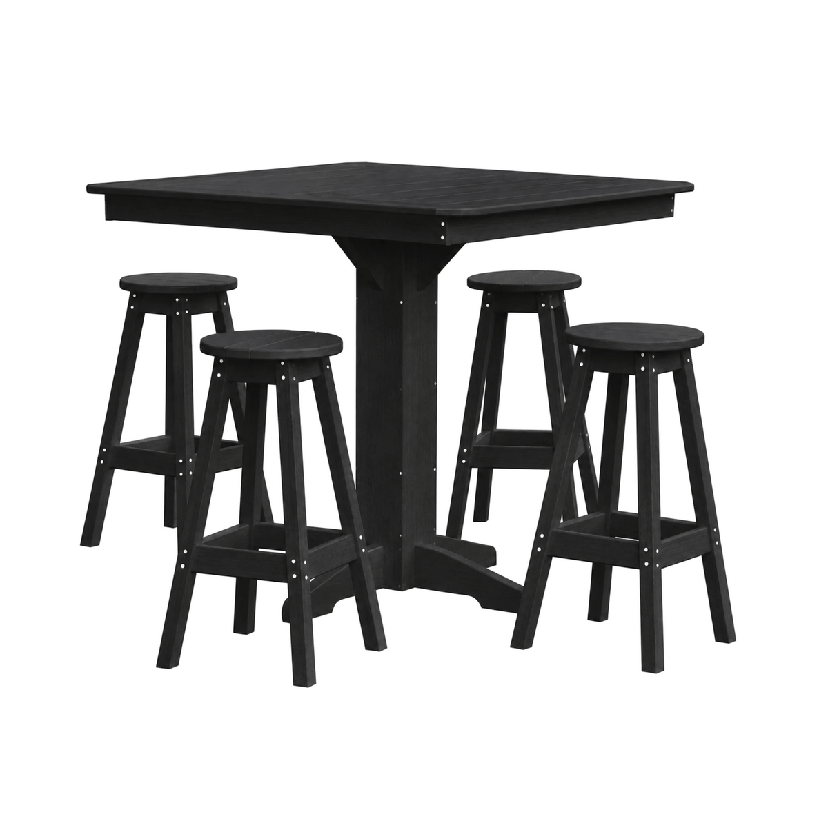 Keystone Amish Co. Sierra 5-Piece Poly Bar Stool Dining Set