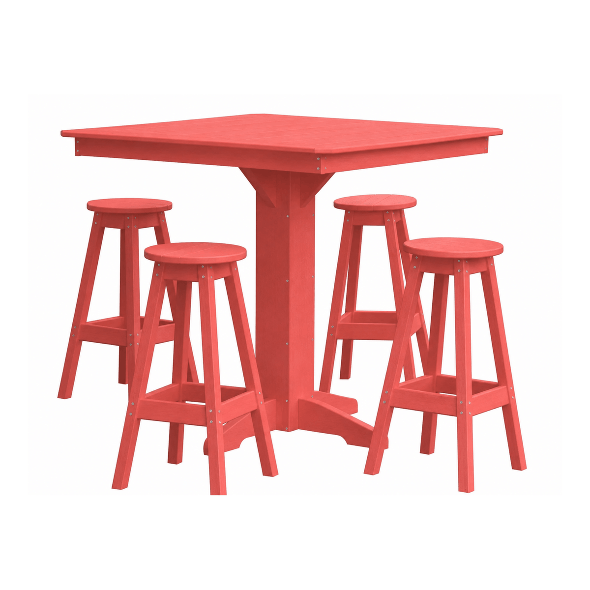 Keystone Amish Co. Sierra 5-Piece Poly Bar Stool Dining Set