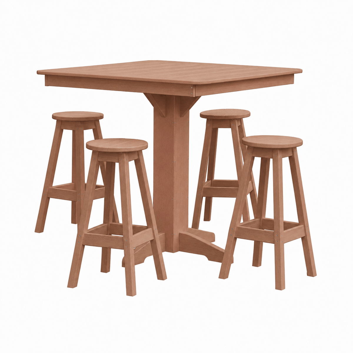 Keystone Amish Co. Sierra 5-Piece Poly Bar Stool Dining Set
