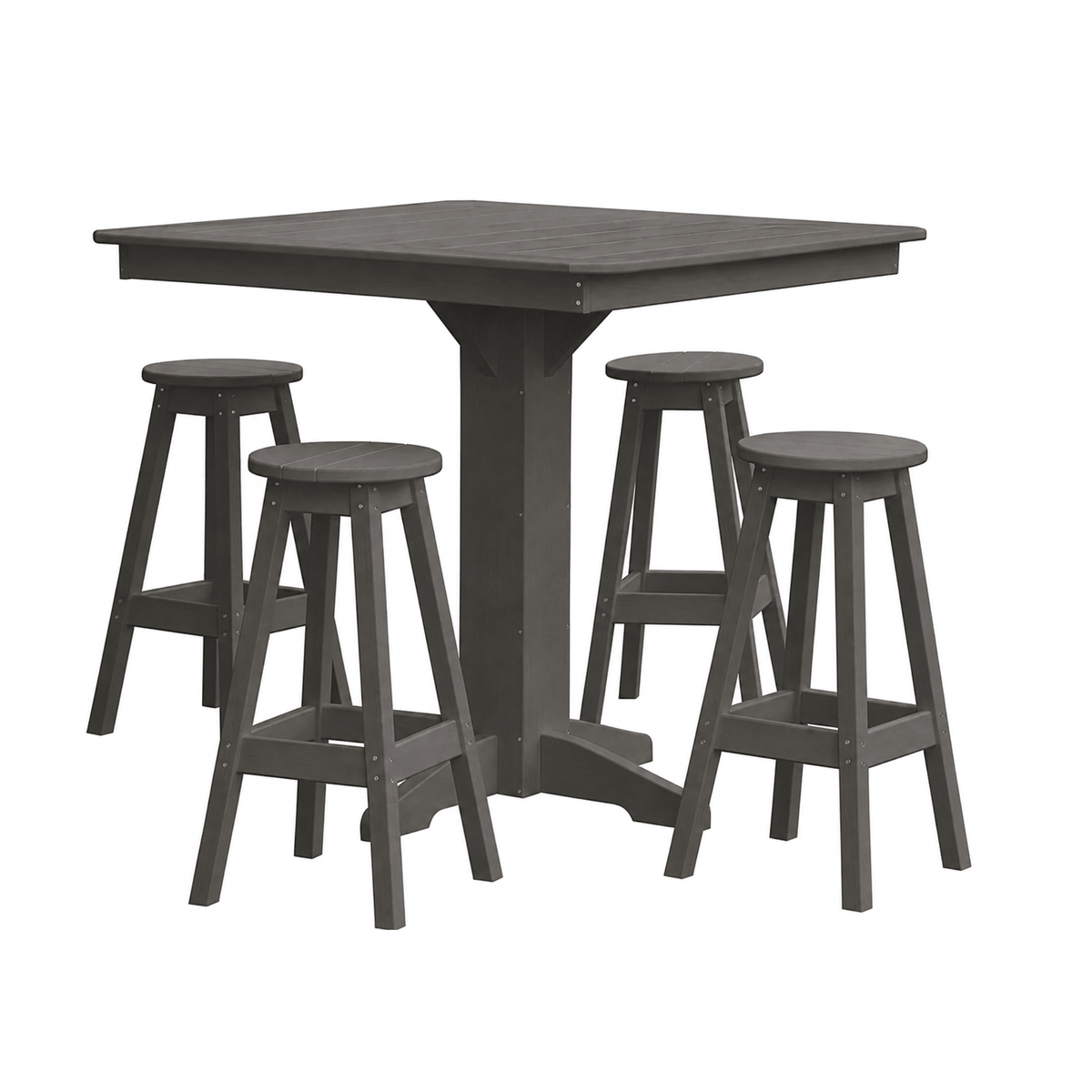 Keystone Amish Co. Sierra 5-Piece Poly Bar Stool Dining Set