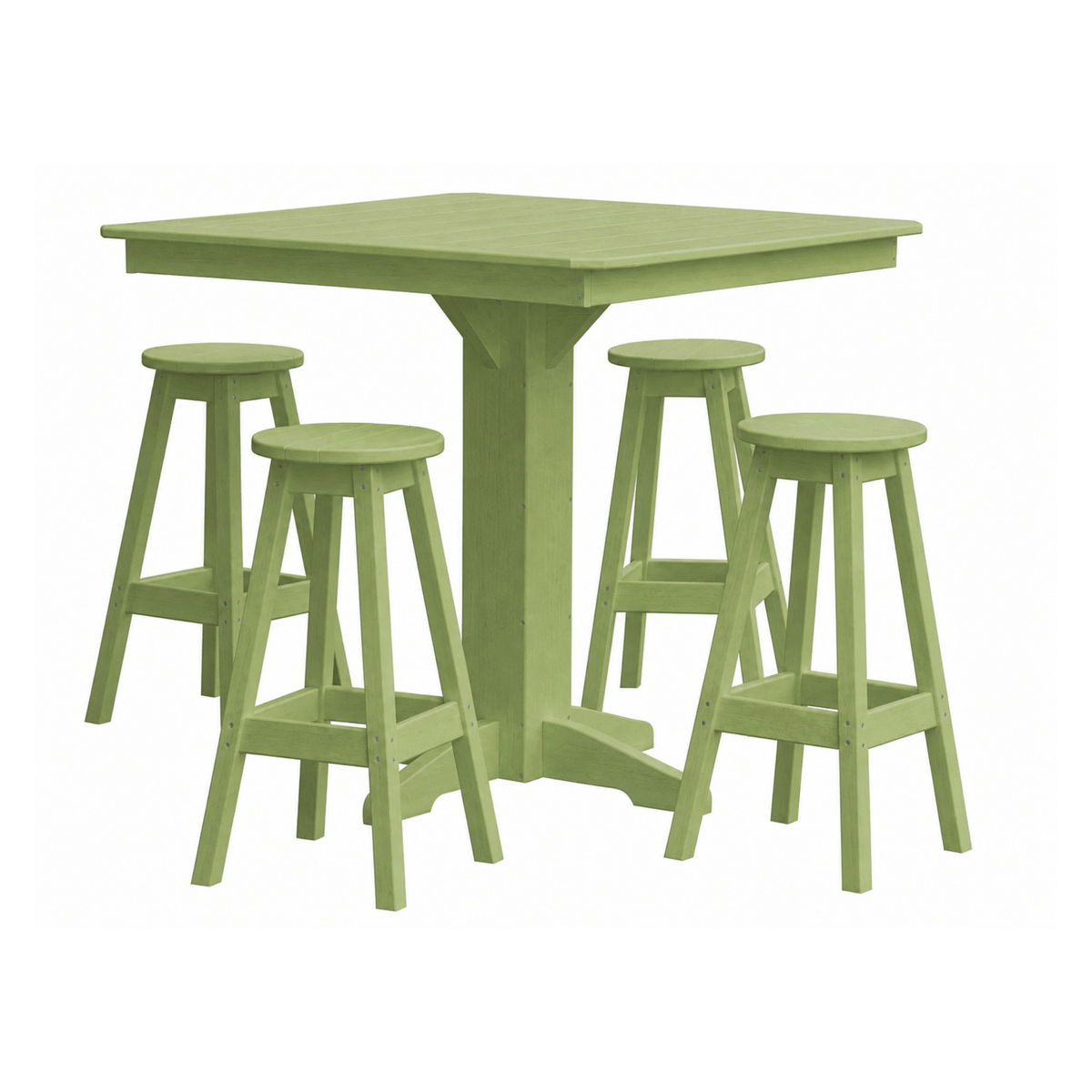Keystone Amish Co. Sierra 5-Piece Poly Bar Stool Dining Set