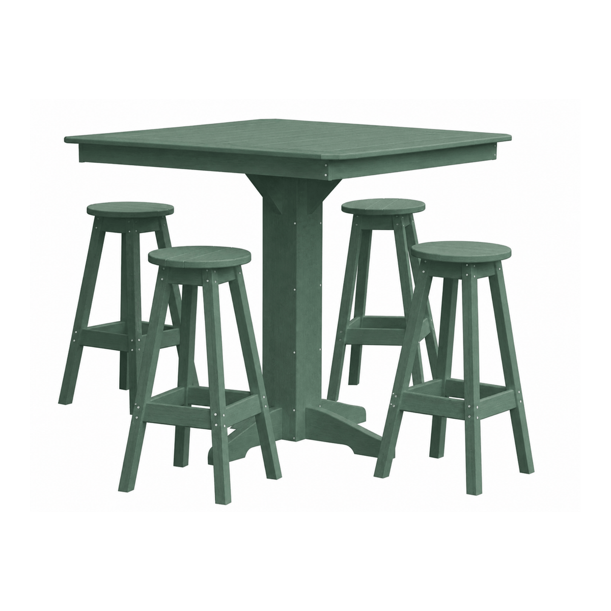 Keystone Amish Co. Sierra 5-Piece Poly Bar Stool Dining Set