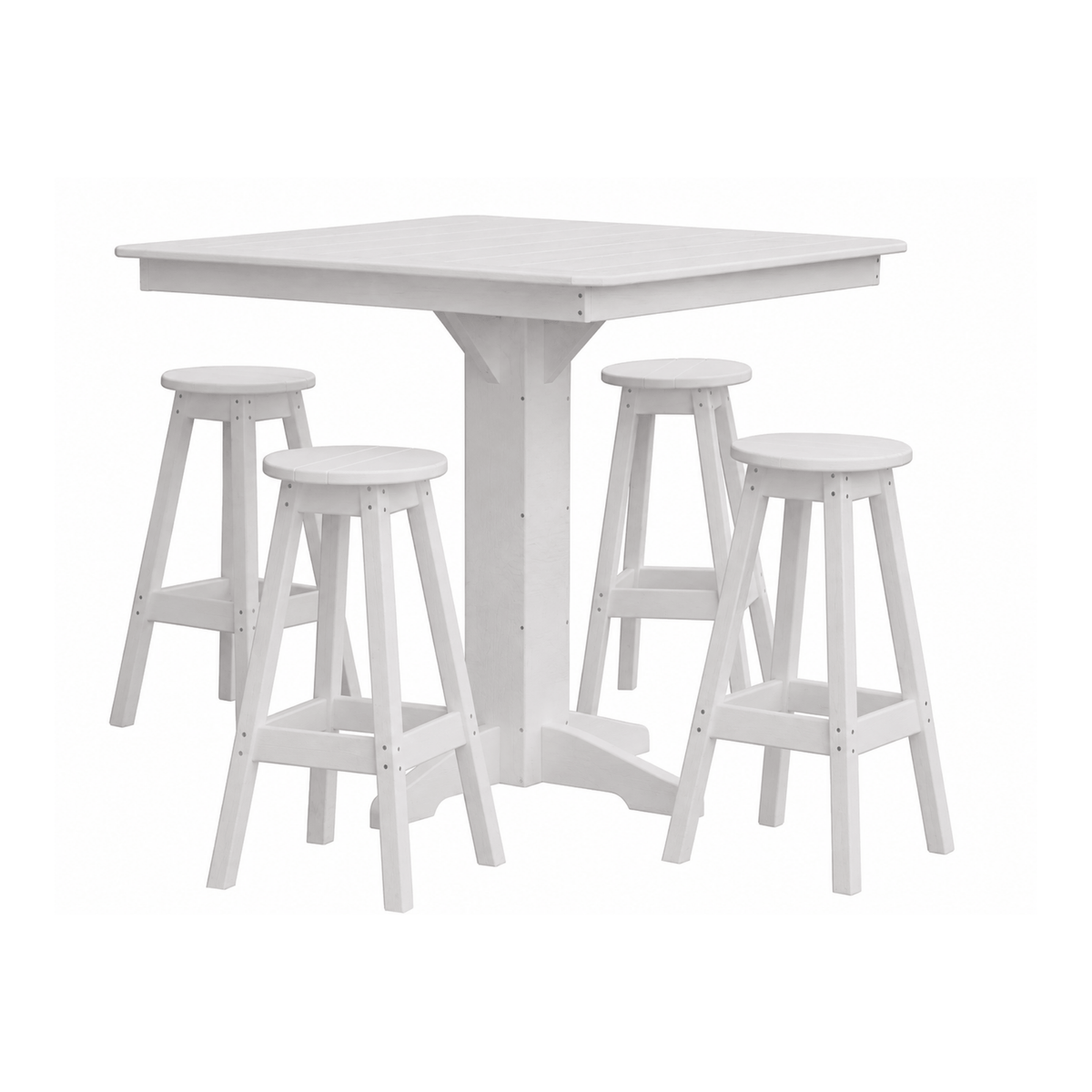 Keystone Amish Co. Sierra 5-Piece Poly Bar Stool Dining Set