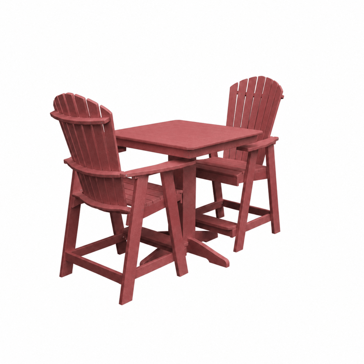 Keystone Amish Co. Sunburst 2-Person Counter Height Poly Dining Set