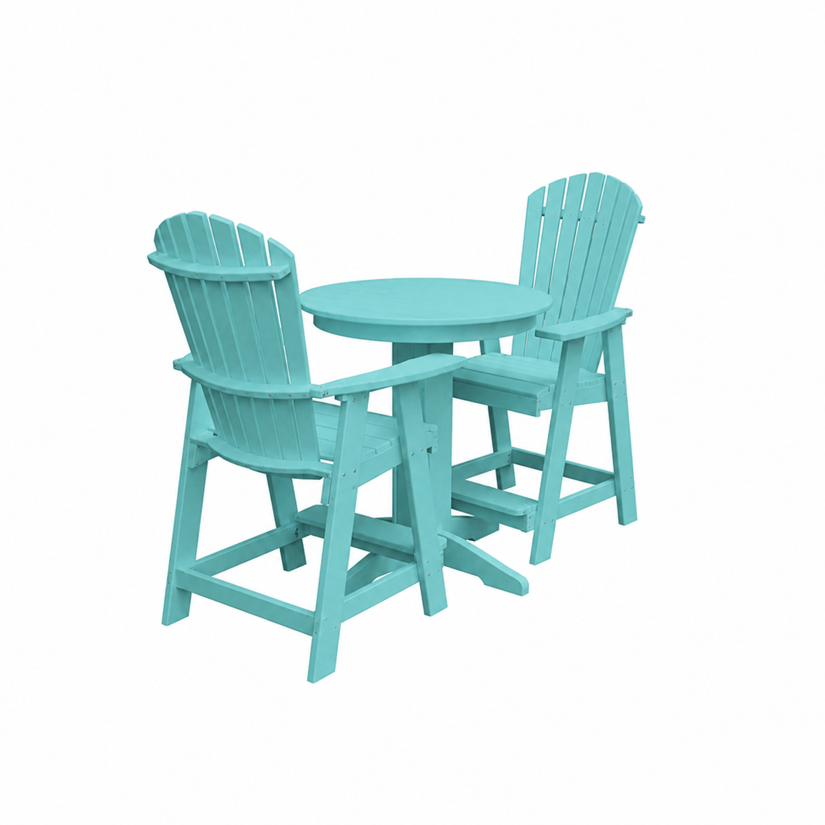 Keystone Amish Co. Sunburst 3-Piece Counter Height Dining Set with Round Table