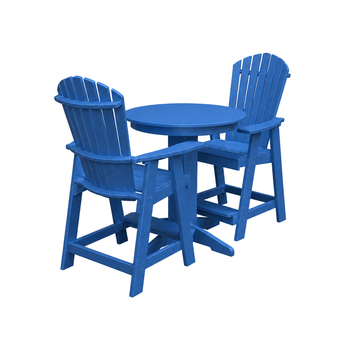 Keystone Amish Co. Sunburst 3-Piece Counter Height Dining Set with Round Table