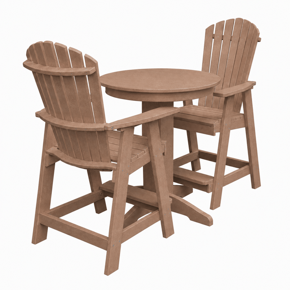 Keystone Amish Co. Sunburst 3-Piece Counter Height Dining Set with Round Table