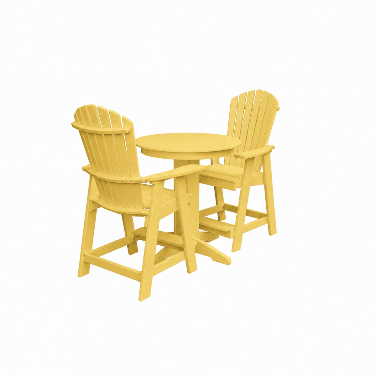 Keystone Amish Co. Sunburst 3-Piece Counter Height Dining Set with Round Table