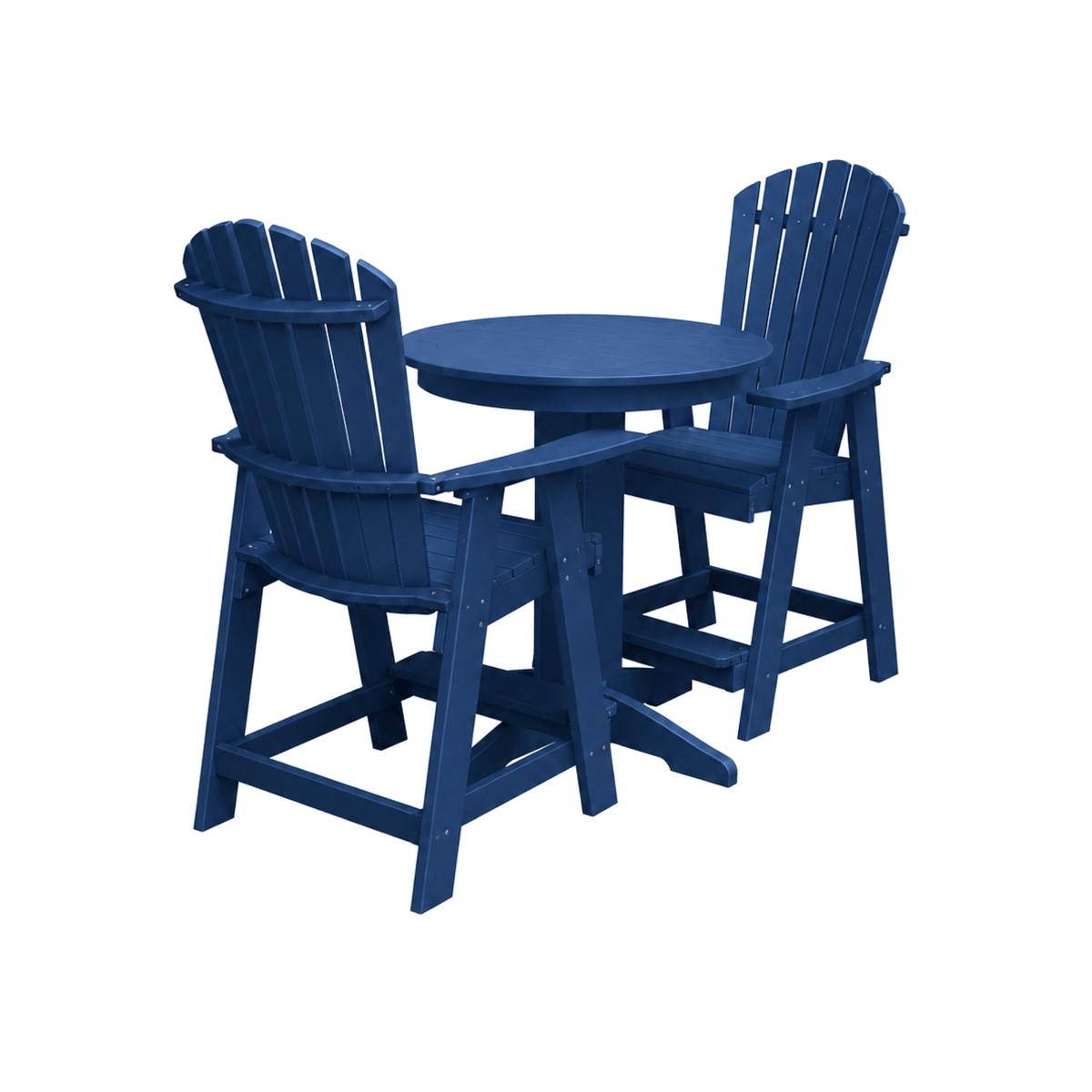 Keystone Amish Co. Sunburst 3-Piece Counter Height Dining Set with Round Table