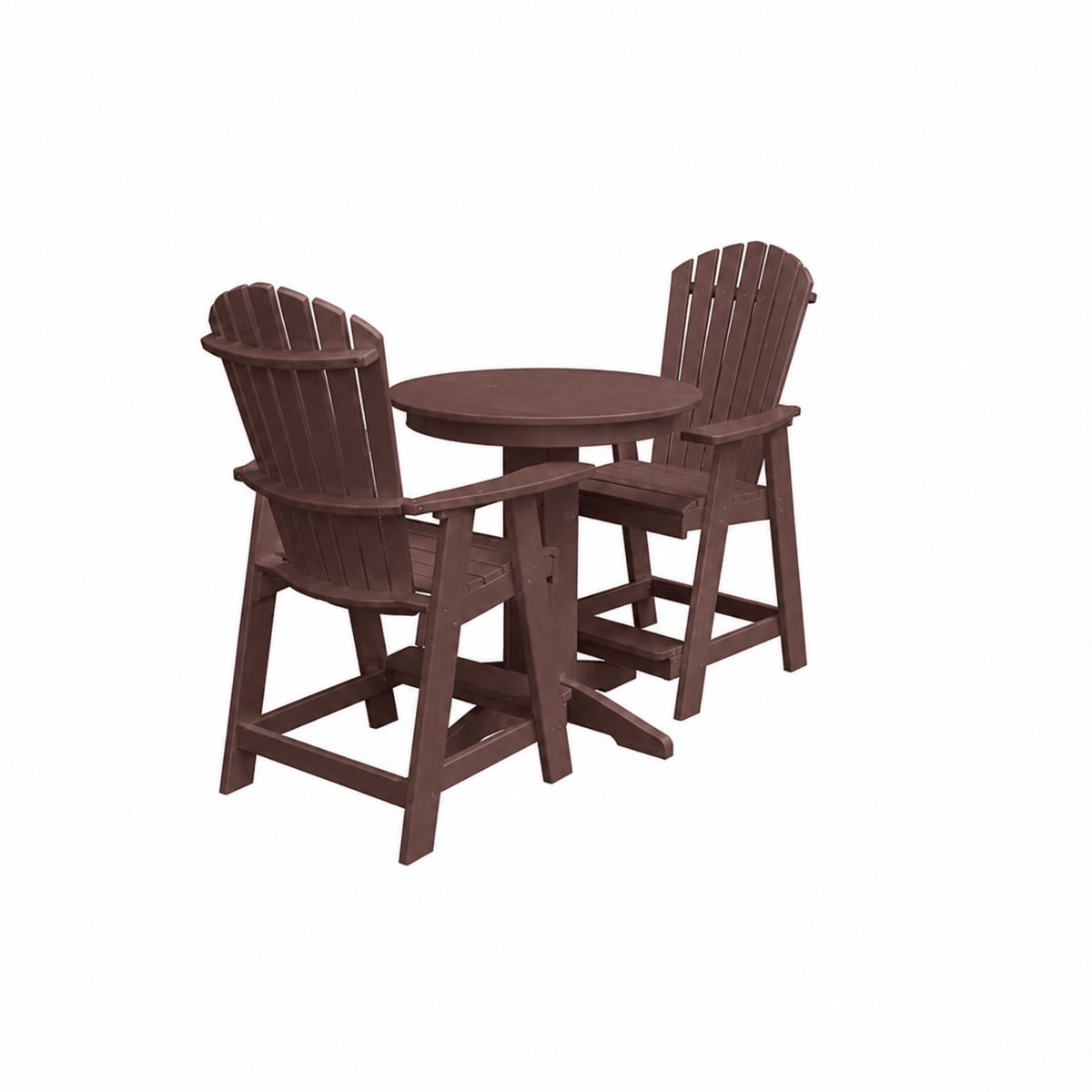 Keystone Amish Co. Sunburst 3-Piece Counter Height Dining Set with Round Table