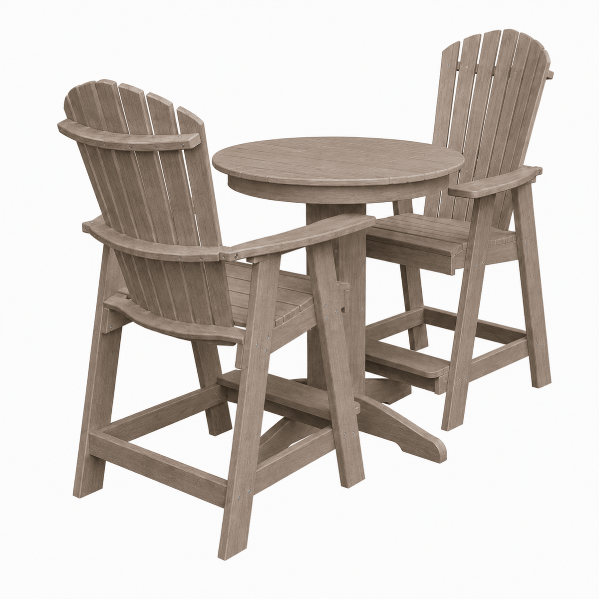 Keystone Amish Co. Sunburst 3-Piece Counter Height Dining Set with Round Table