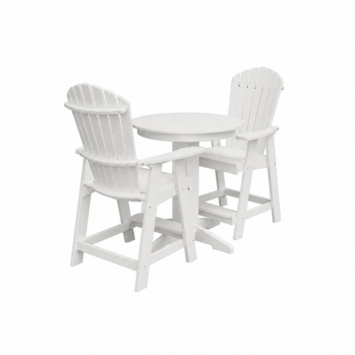 Keystone Amish Co. Sunburst 3-Piece Counter Height Dining Set with Round Table