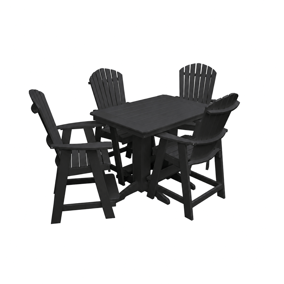 Keystone Amish Co. Sunburst 4-Person Counter Height Poly Dining Set