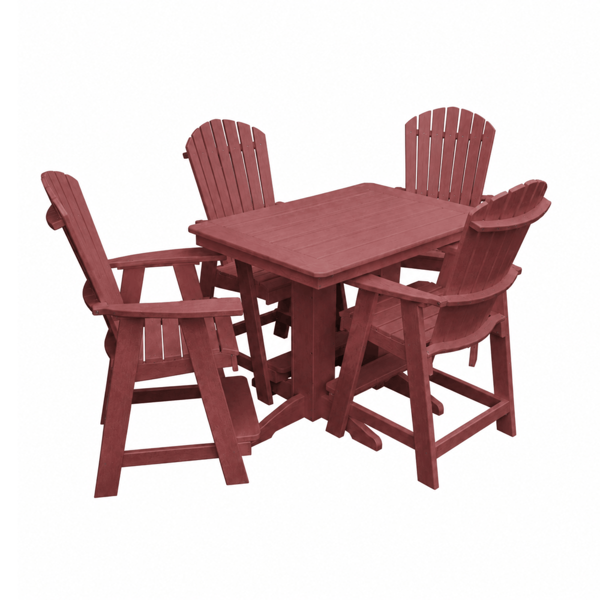 Keystone Amish Co. Sunburst 4-Person Counter Height Poly Dining Set