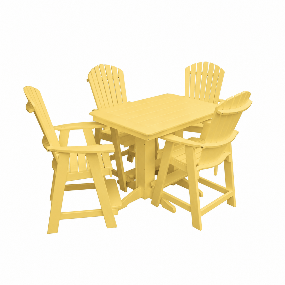 Keystone Amish Co. Sunburst 4-Person Counter Height Poly Dining Set