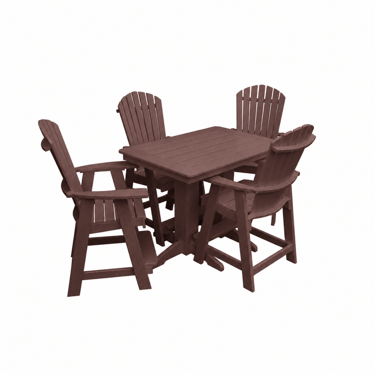 Keystone Amish Co. Sunburst 4-Person Counter Height Poly Dining Set