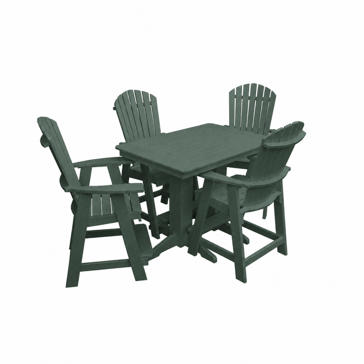 Keystone Amish Co. Sunburst 4-Person Counter Height Poly Dining Set