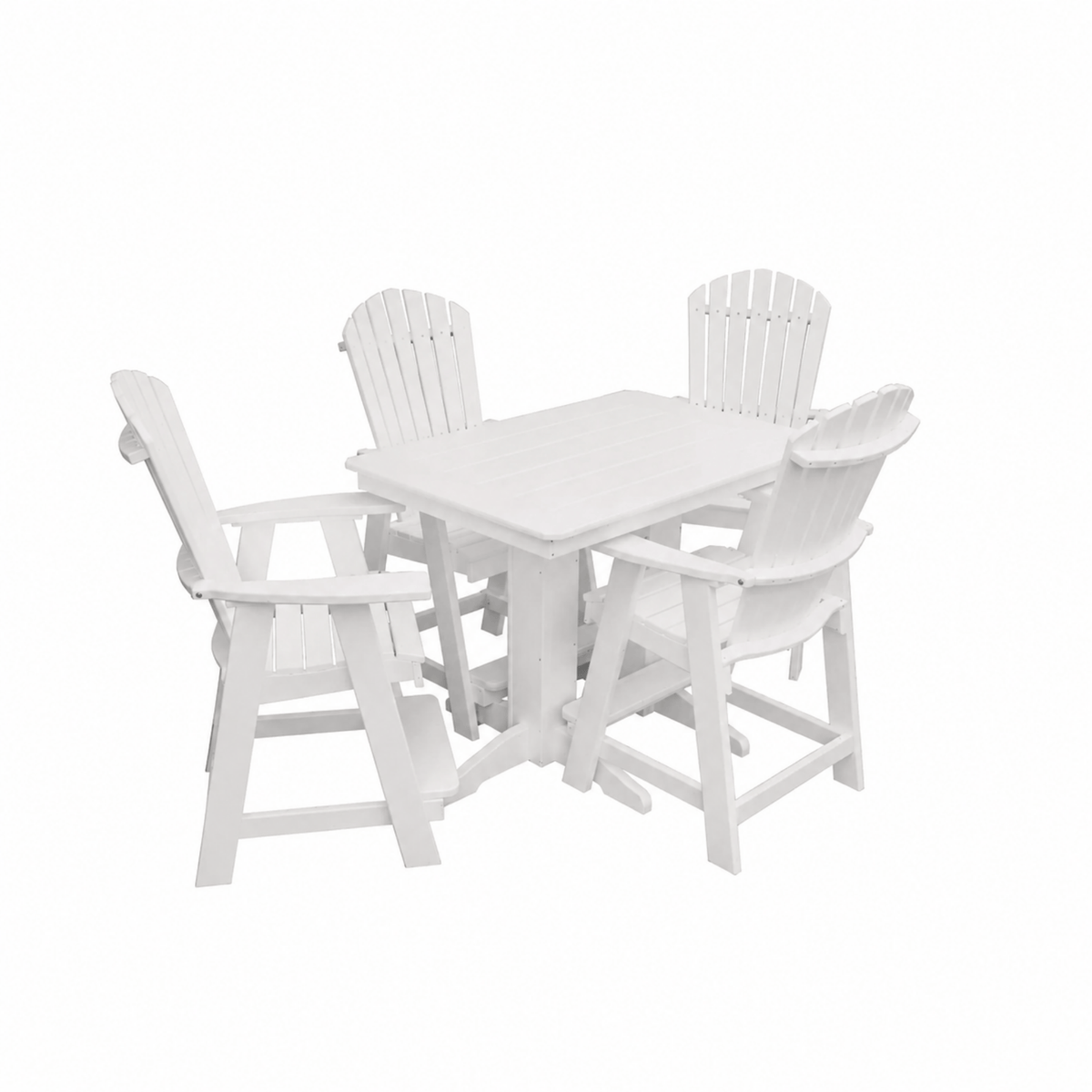 Keystone Amish Co. Sunburst 4-Person Counter Height Poly Dining Set