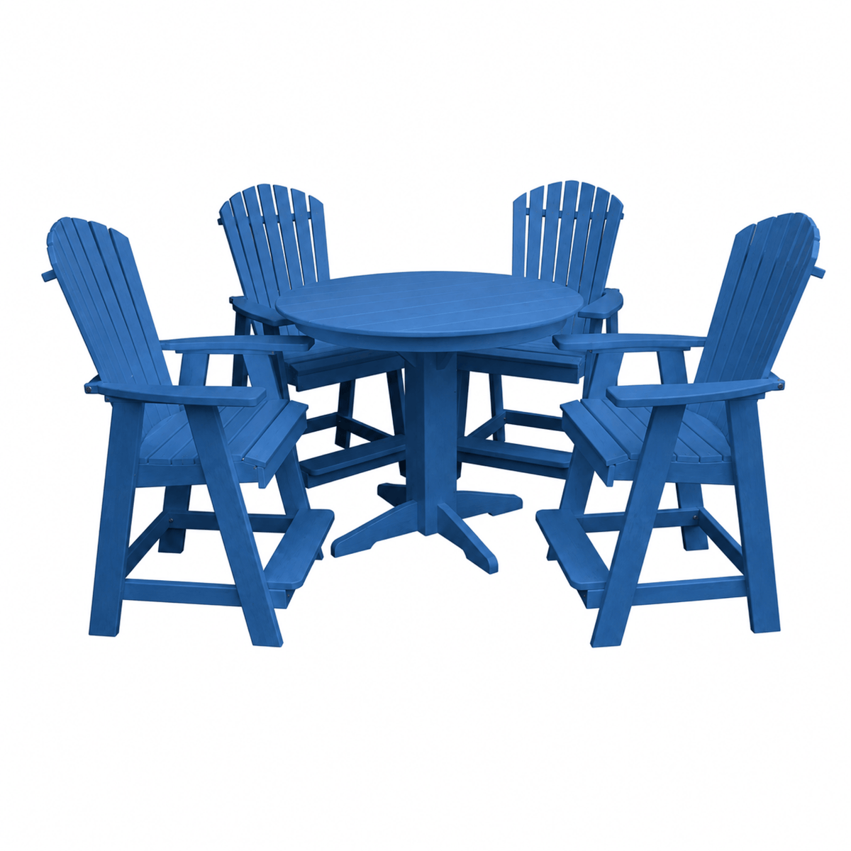 Keystone Amish Co. Sunburst 5-Piece Counter Height Poly Round Dining Set