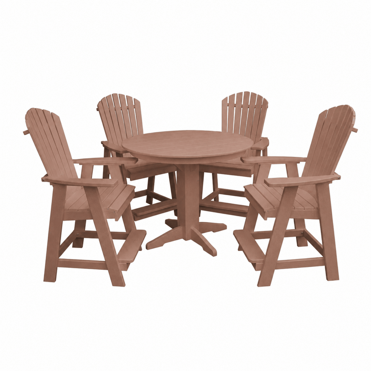 Keystone Amish Co. Sunburst 5-Piece Counter Height Poly Round Dining Set