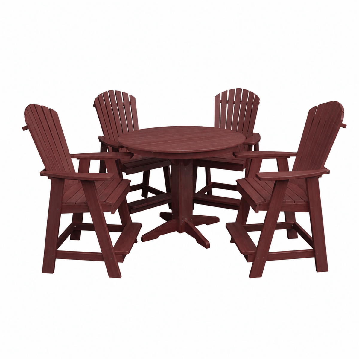 Keystone Amish Co. Sunburst 5-Piece Counter Height Poly Round Dining Set