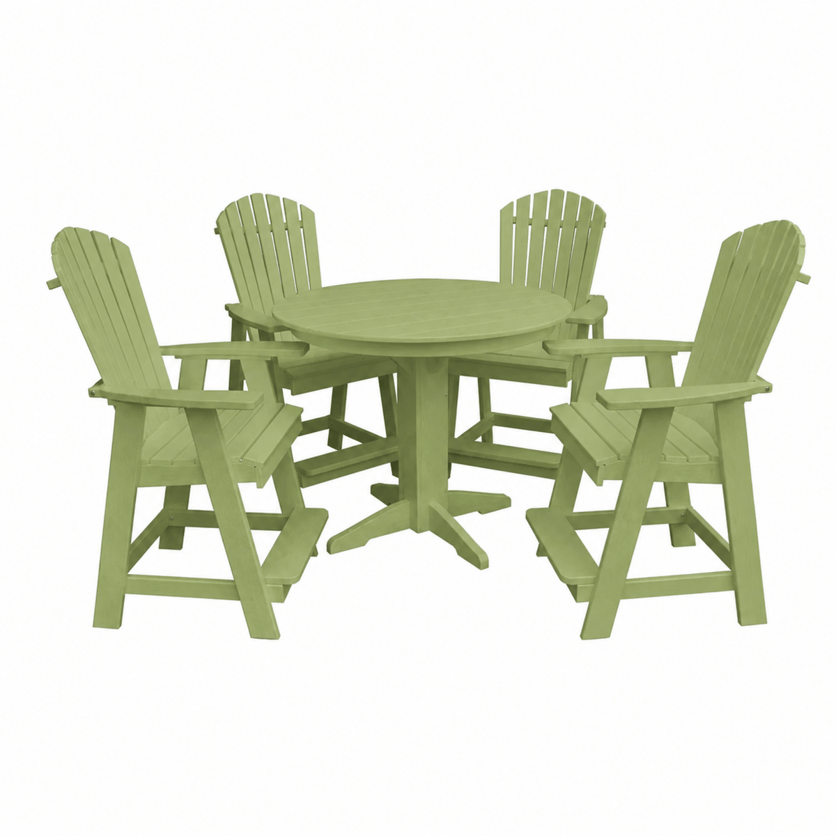 Keystone Amish Co. Sunburst 5-Piece Counter Height Poly Round Dining Set