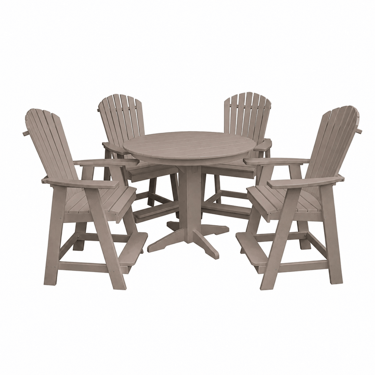 Keystone Amish Co. Sunburst 5-Piece Counter Height Poly Round Dining Set