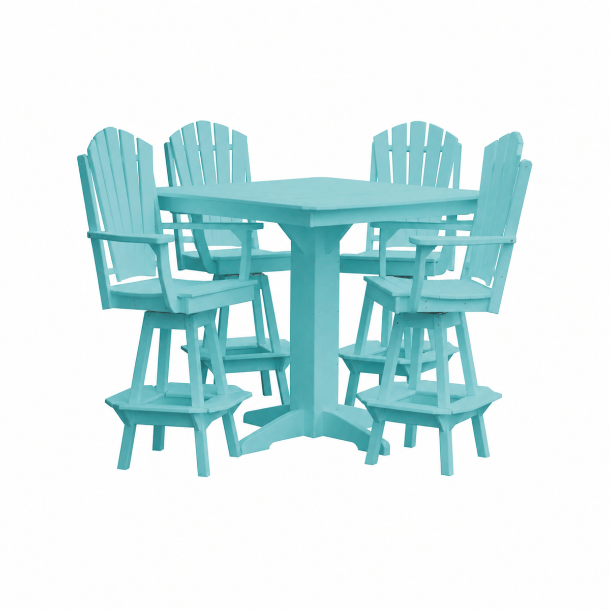 Keystone Amish Co. Sunburst 5-Piece Poly Bar-Height Dining Set