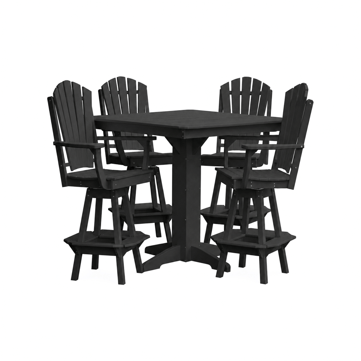 Keystone Amish Co. Sunburst 5-Piece Poly Bar-Height Dining Set