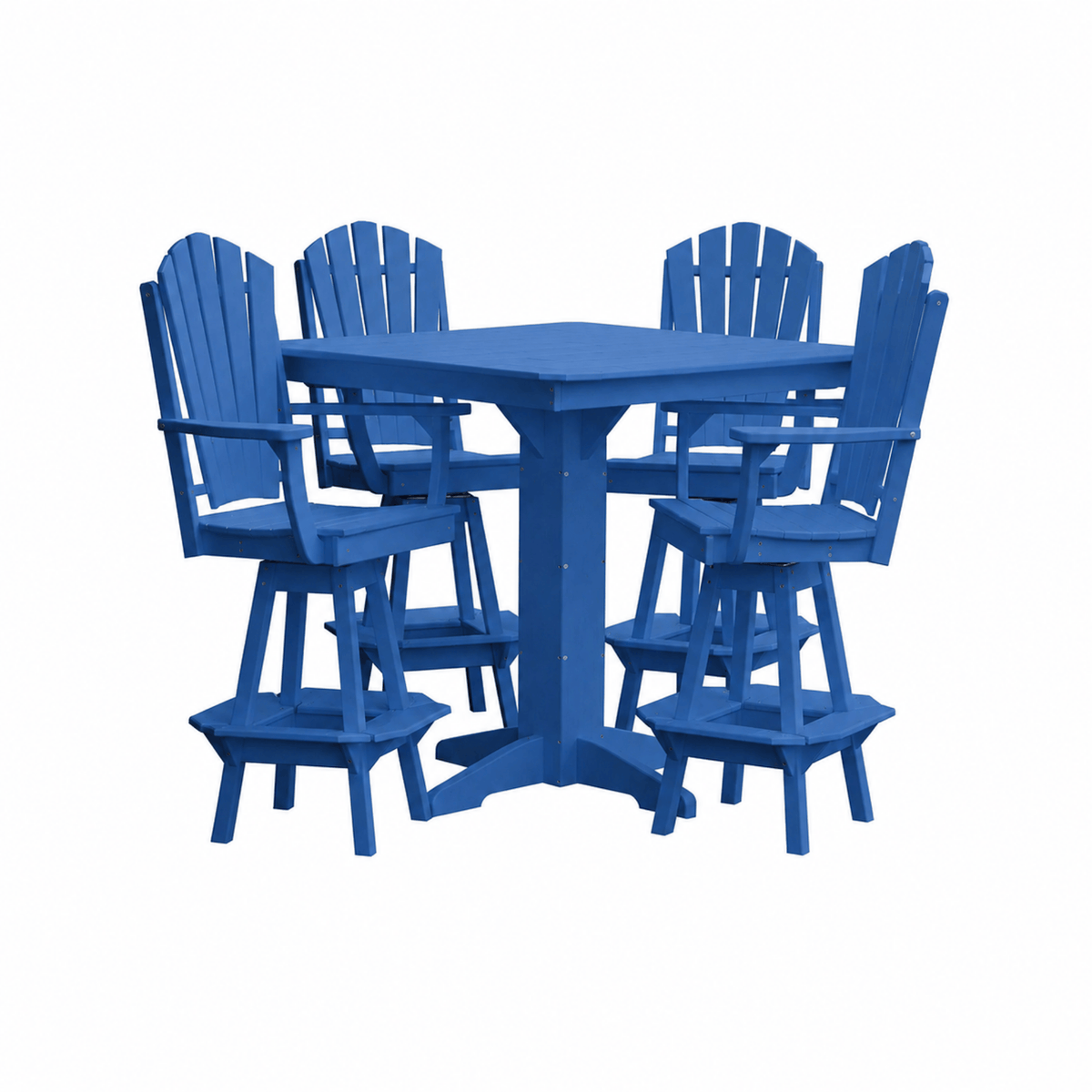 Keystone Amish Co. Sunburst 5-Piece Poly Bar-Height Dining Set