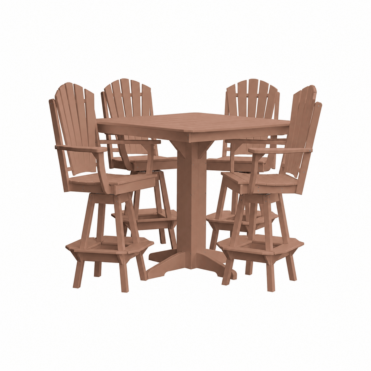 Keystone Amish Co. Sunburst 5-Piece Poly Bar-Height Dining Set