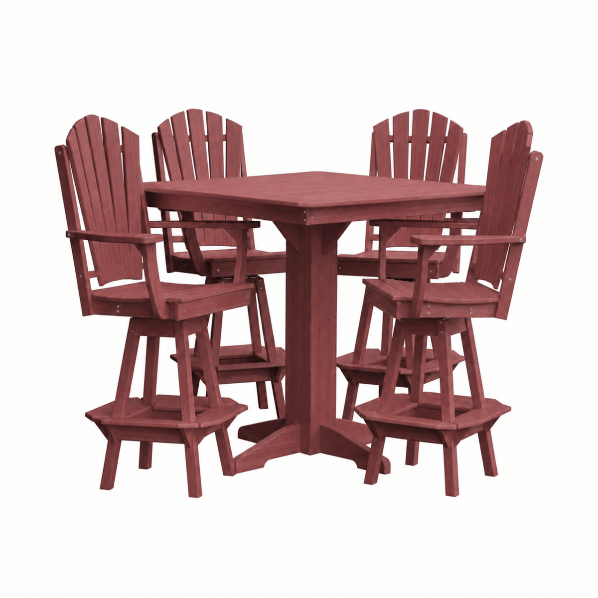 Keystone Amish Co. Sunburst 5-Piece Poly Bar-Height Dining Set