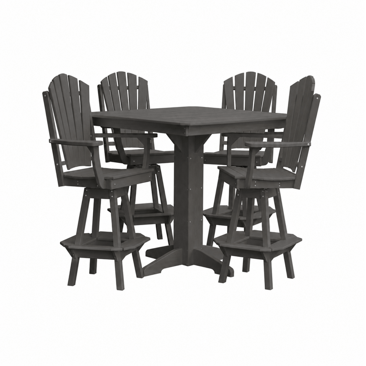Keystone Amish Co. Sunburst 5-Piece Poly Bar-Height Dining Set