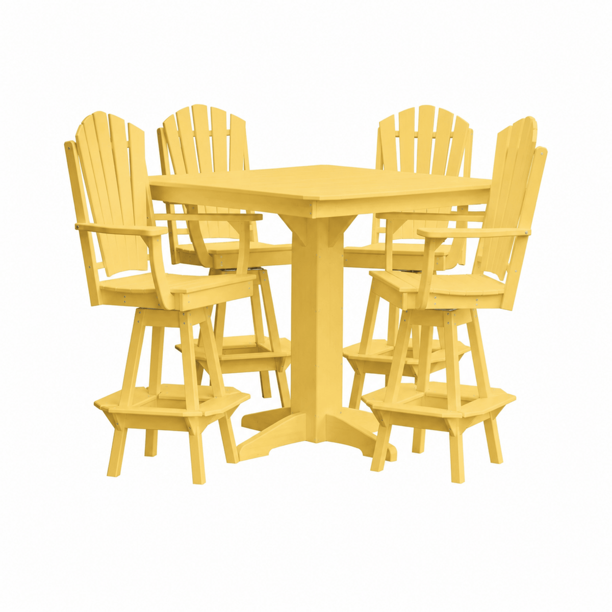 Keystone Amish Co. Sunburst 5-Piece Poly Bar-Height Dining Set