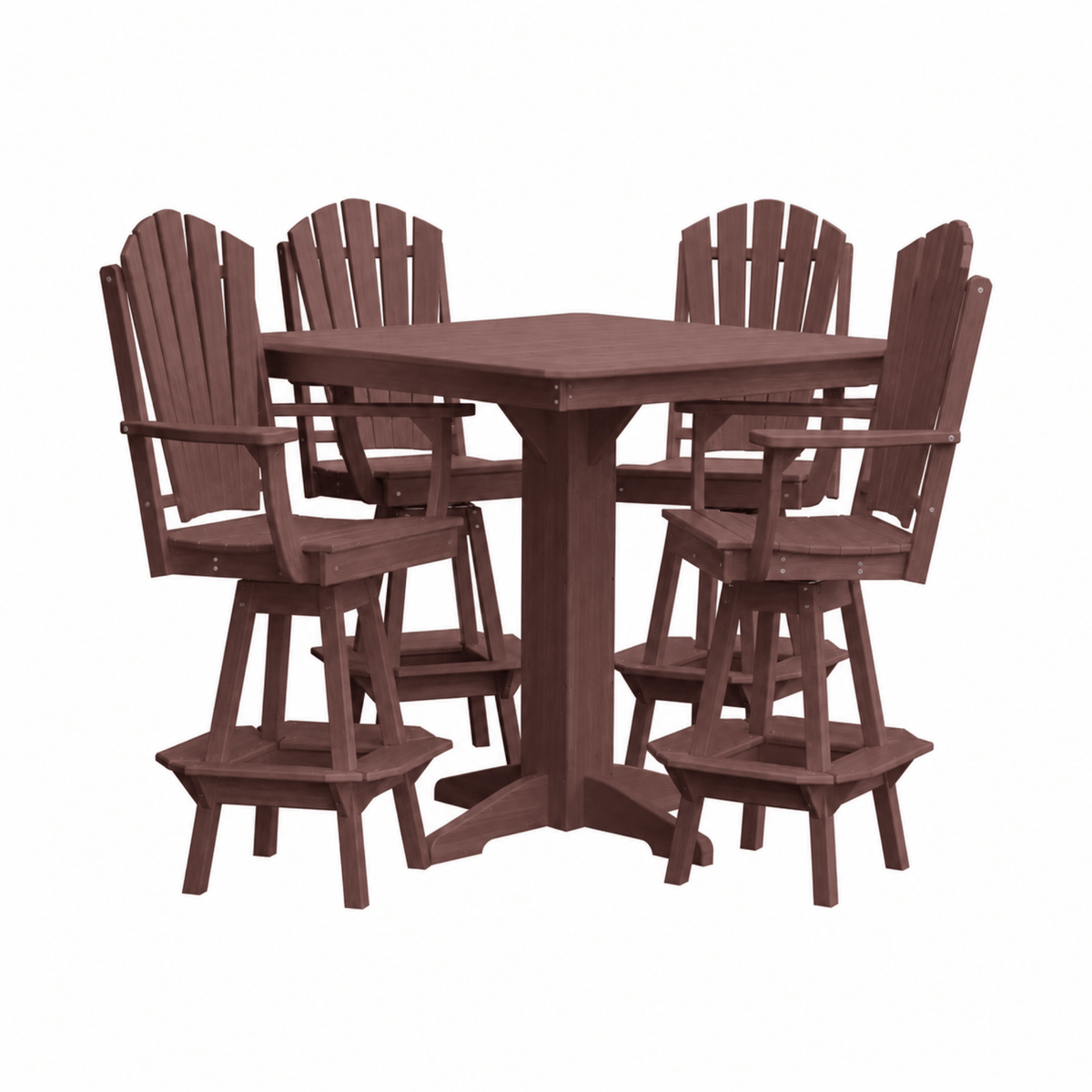 Keystone Amish Co. Sunburst 5-Piece Poly Bar-Height Dining Set