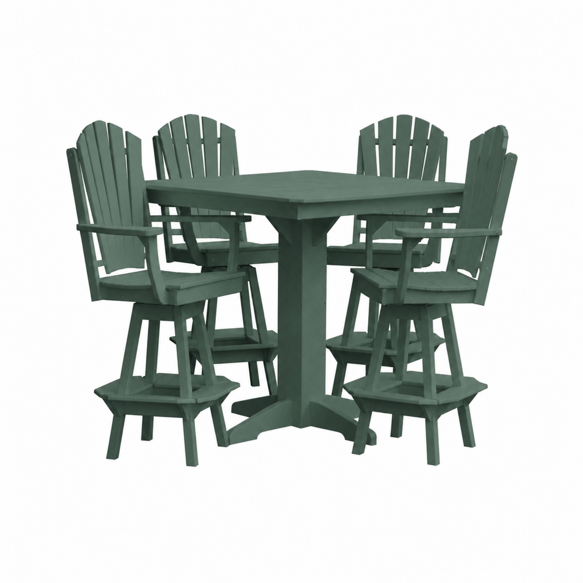 Keystone Amish Co. Sunburst 5-Piece Poly Bar-Height Dining Set