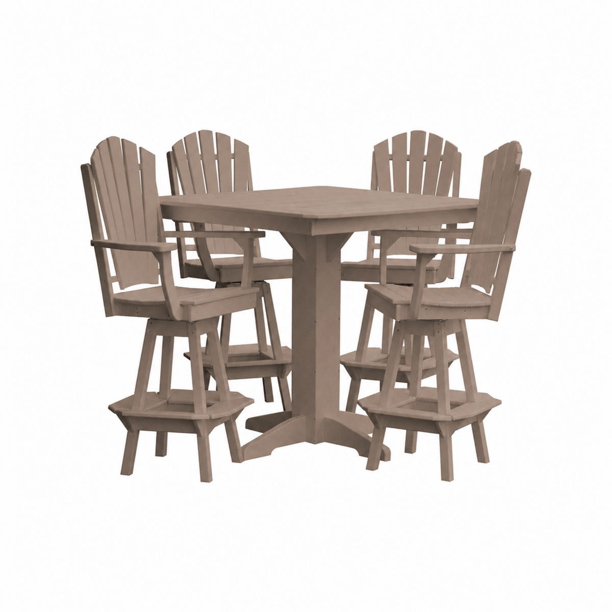 Keystone Amish Co. Sunburst 5-Piece Poly Bar-Height Dining Set
