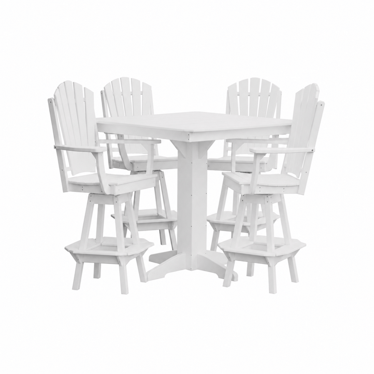 Keystone Amish Co. Sunburst 5-Piece Poly Bar-Height Dining Set